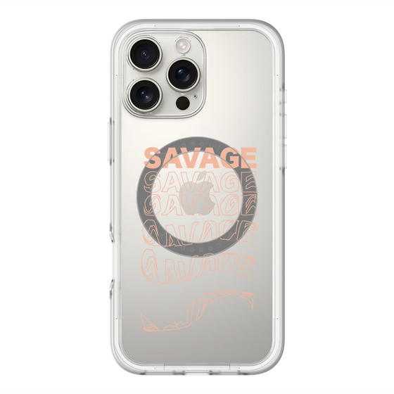 スリムプロテクションプレミアムケース with MagSafe［ SAVAGE Orange ］