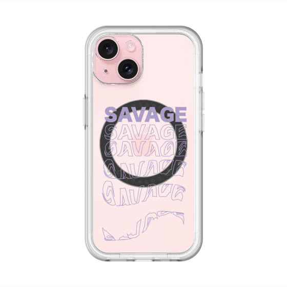 スリムプロテクションプレミアムケース with MagSafe［ SAVAGE Purple ］