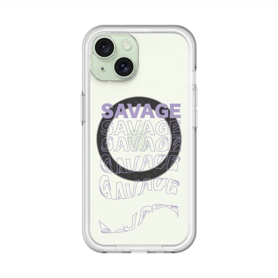 スリムプロテクションプレミアムケース with MagSafe［ SAVAGE Purple ］