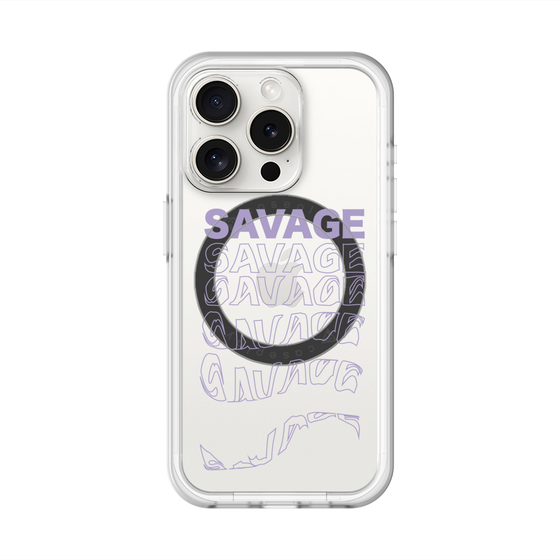 スリムプロテクションプレミアムケース with MagSafe［ SAVAGE Purple ］