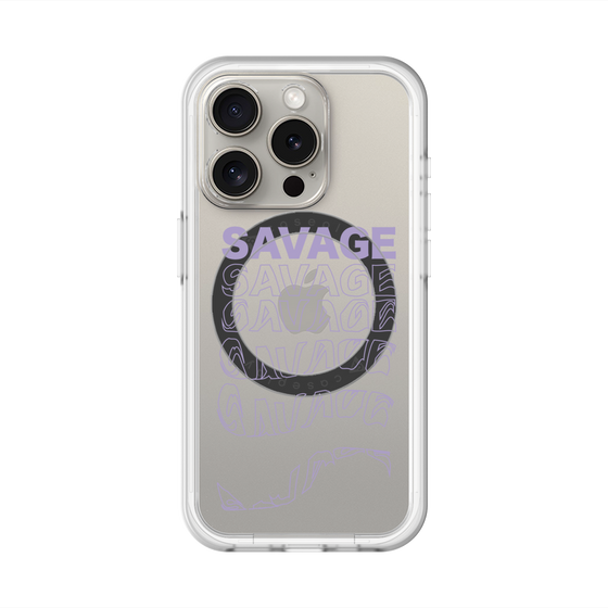 スリムプロテクションプレミアムケース with MagSafe［ SAVAGE Purple ］