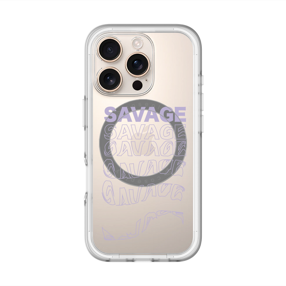 スリムプロテクションプレミアムケース with MagSafe［ SAVAGE Purple ］