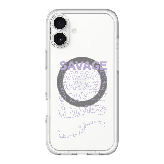 スリムプロテクションプレミアムケース with MagSafe［ SAVAGE Purple ］