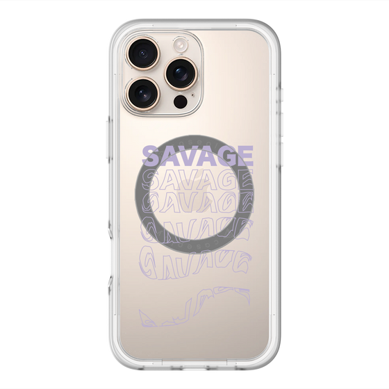 スリムプロテクションプレミアムケース with MagSafe［ SAVAGE Purple ］