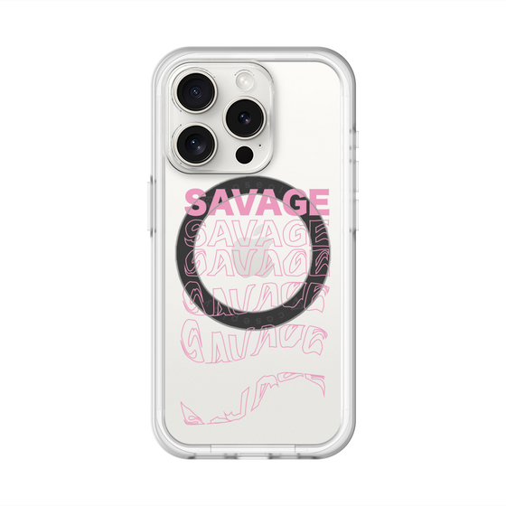 スリムプロテクションプレミアムケース with MagSafe［ SAVAGE Pink ］