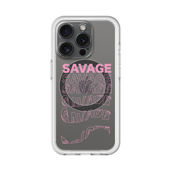 スリムプロテクションプレミアムケース with MagSafe［ SAVAGE Pink ］