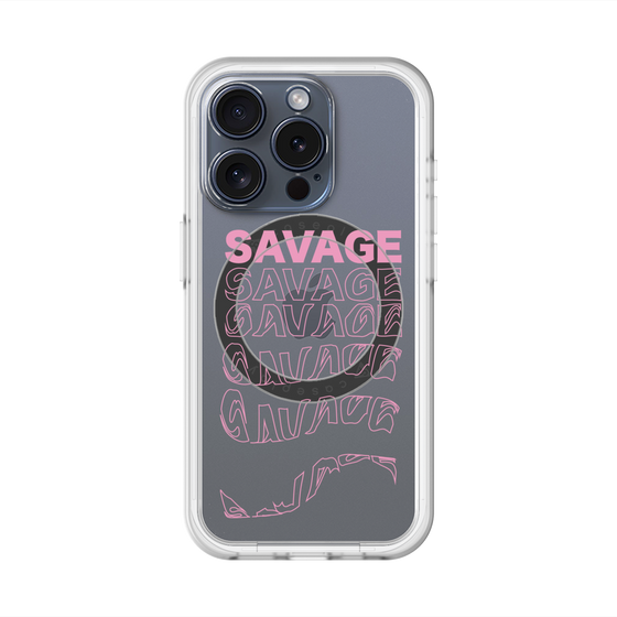 スリムプロテクションプレミアムケース with MagSafe［ SAVAGE Pink ］