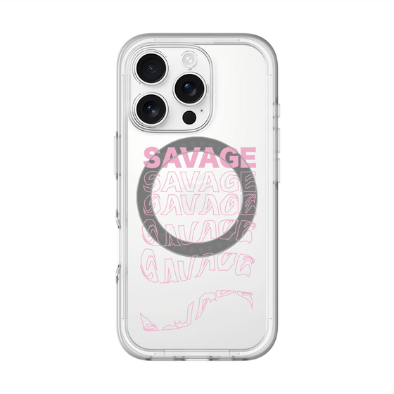 スリムプロテクションプレミアムケース with MagSafe［ SAVAGE Pink ］