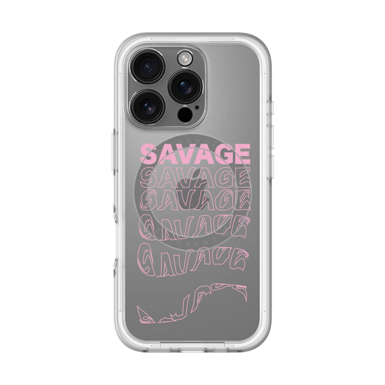 スリムプロテクションプレミアムケース with MagSafe［ SAVAGE Pink ］