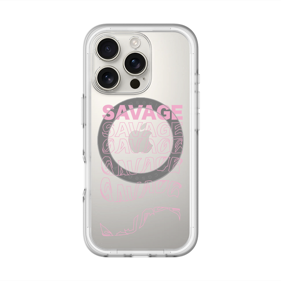 スリムプロテクションプレミアムケース with MagSafe［ SAVAGE Pink ］