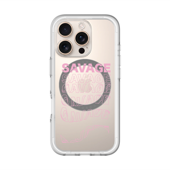 スリムプロテクションプレミアムケース with MagSafe［ SAVAGE Pink ］