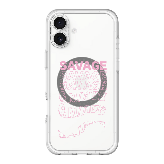 スリムプロテクションプレミアムケース with MagSafe［ SAVAGE Pink ］