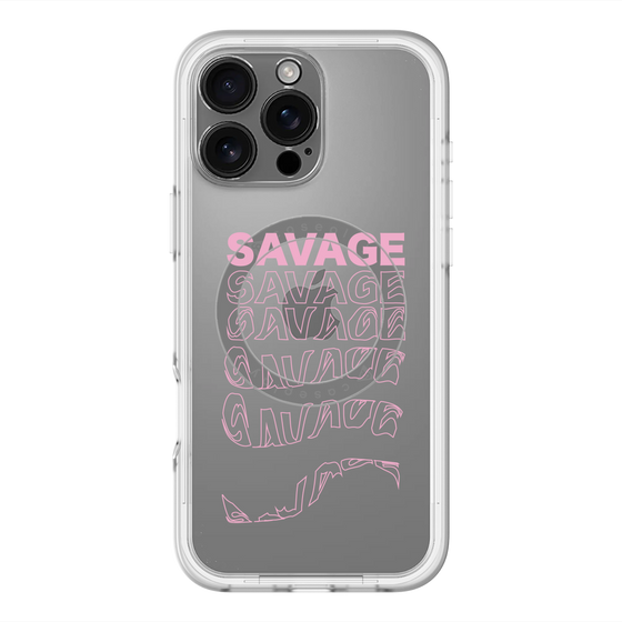 スリムプロテクションプレミアムケース with MagSafe［ SAVAGE Pink ］