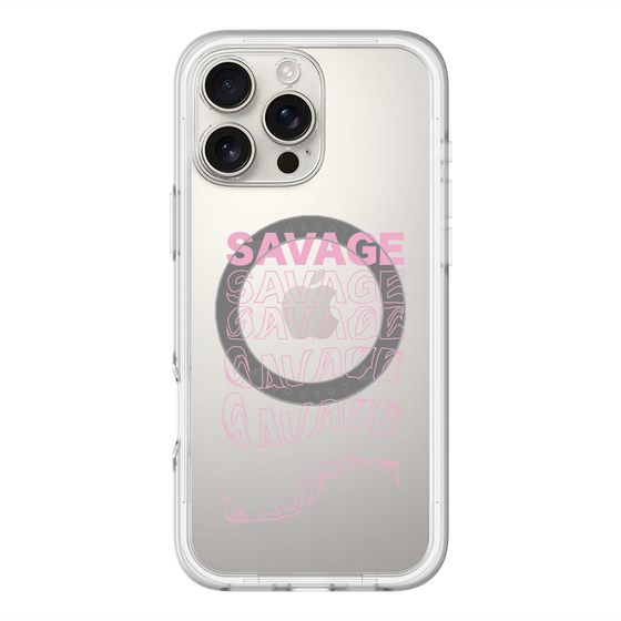 スリムプロテクションプレミアムケース with MagSafe［ SAVAGE Pink ］