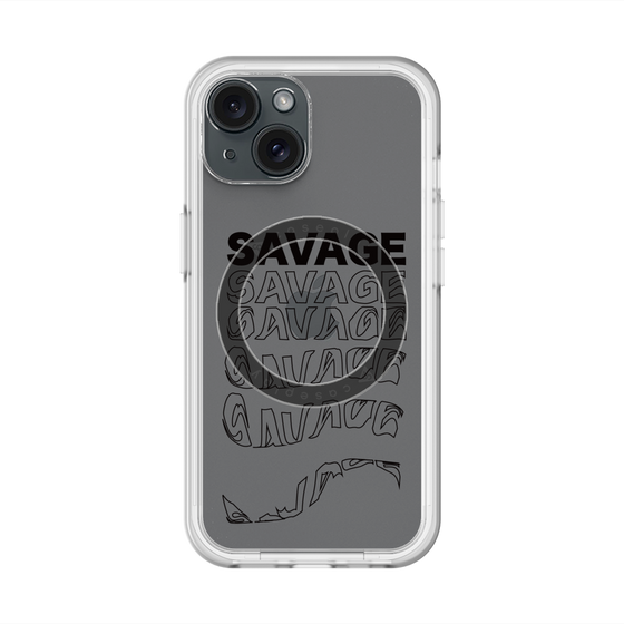 スリムプロテクションプレミアムケース with MagSafe［ SAVAGE Black ］