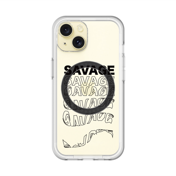 スリムプロテクションプレミアムケース with MagSafe［ SAVAGE Black ］