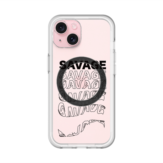 スリムプロテクションプレミアムケース with MagSafe［ SAVAGE Black ］