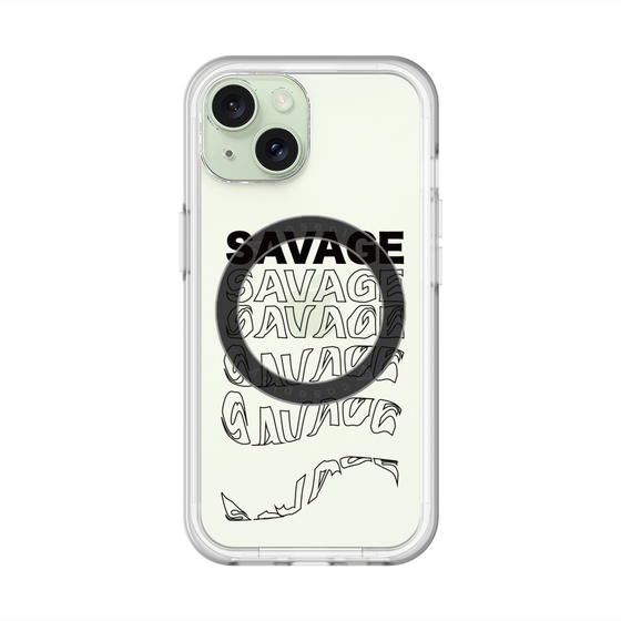 スリムプロテクションプレミアムケース with MagSafe［ SAVAGE Black ］