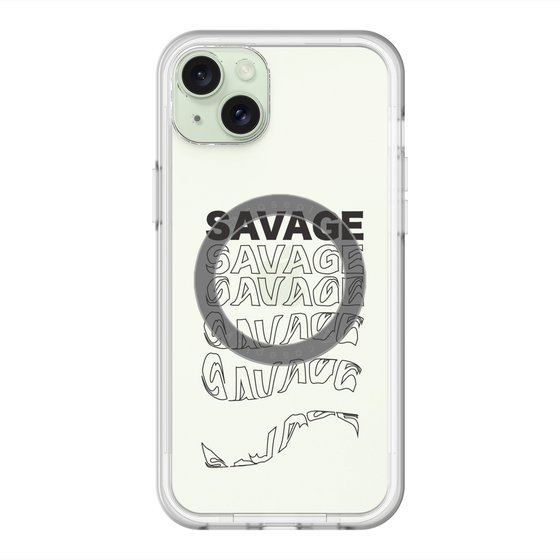 スリムプロテクションプレミアムケース with MagSafe［ SAVAGE Black ］
