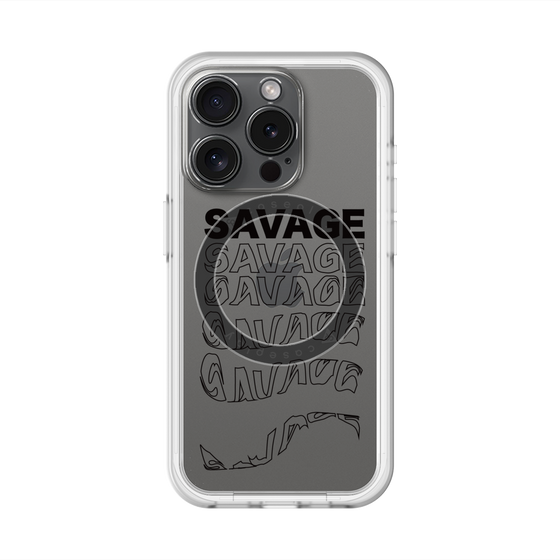 スリムプロテクションプレミアムケース with MagSafe［ SAVAGE Black ］
