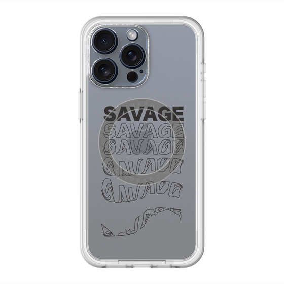 スリムプロテクションプレミアムケース with MagSafe［ SAVAGE Black ］