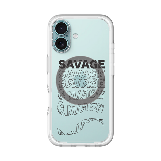 スリムプロテクションプレミアムケース with MagSafe［ SAVAGE Black ］