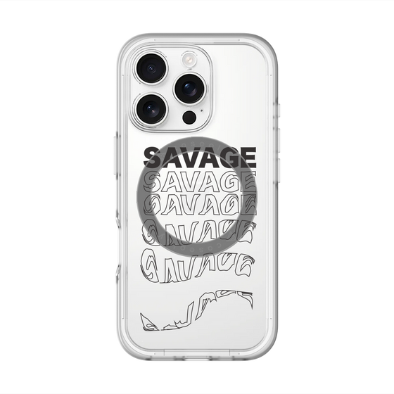 スリムプロテクションプレミアムケース with MagSafe［ SAVAGE Black ］