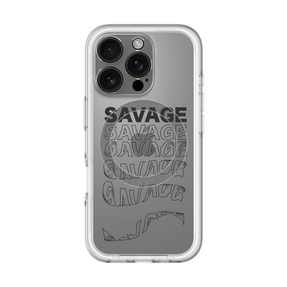 スリムプロテクションプレミアムケース with MagSafe［ SAVAGE Black ］