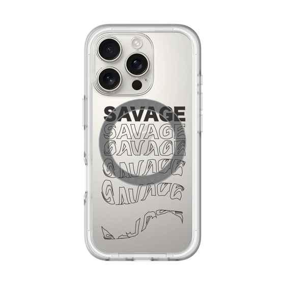 スリムプロテクションプレミアムケース with MagSafe［ SAVAGE Black ］