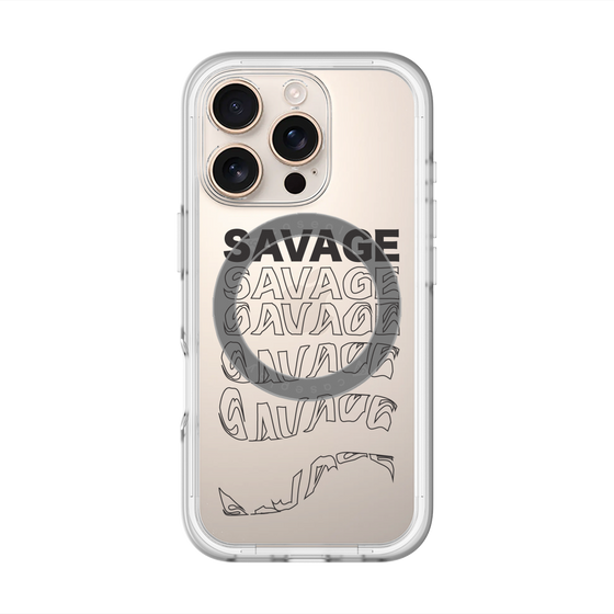 スリムプロテクションプレミアムケース with MagSafe［ SAVAGE Black ］