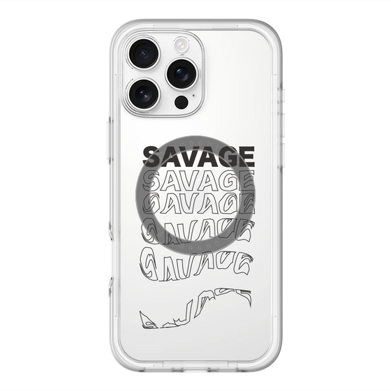 スリムプロテクションプレミアムケース with MagSafe［ SAVAGE Black ］
