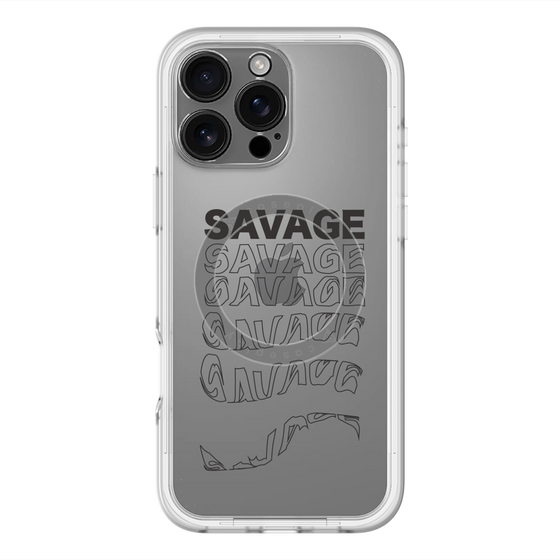 スリムプロテクションプレミアムケース with MagSafe［ SAVAGE Black ］