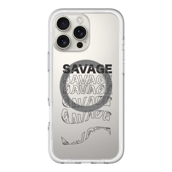 スリムプロテクションプレミアムケース with MagSafe［ SAVAGE Black ］