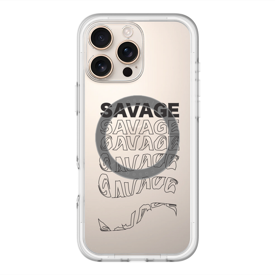 スリムプロテクションプレミアムケース with MagSafe［ SAVAGE Black ］