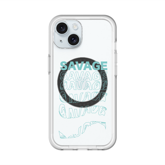 スリムプロテクションプレミアムケース with MagSafe［ SAVAGE Blue ］