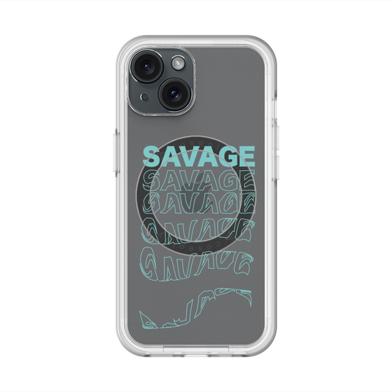 スリムプロテクションプレミアムケース with MagSafe［ SAVAGE Blue ］