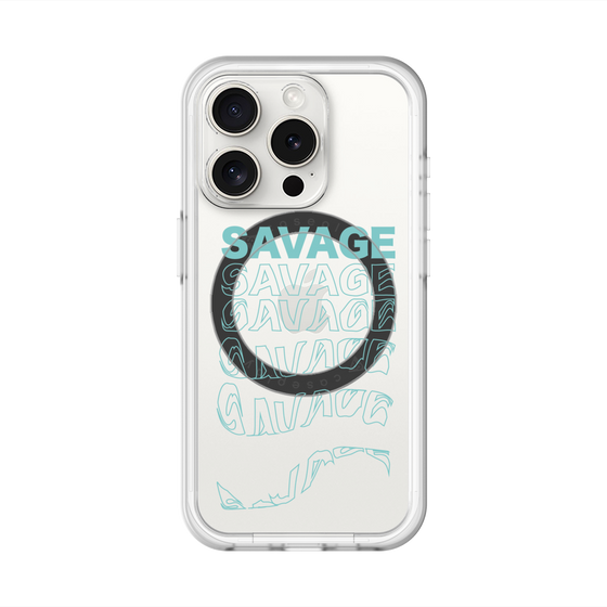 スリムプロテクションプレミアムケース with MagSafe［ SAVAGE Blue ］