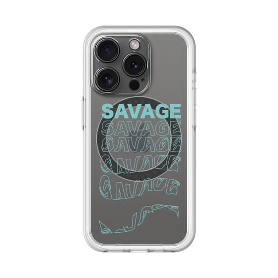 スリムプロテクションプレミアムケース with MagSafe［ SAVAGE Blue ］