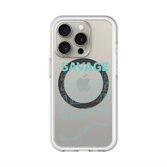 スリムプロテクションプレミアムケース with MagSafe［ SAVAGE Blue ］