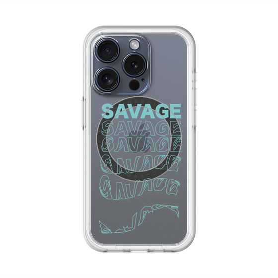 スリムプロテクションプレミアムケース with MagSafe［ SAVAGE Blue ］