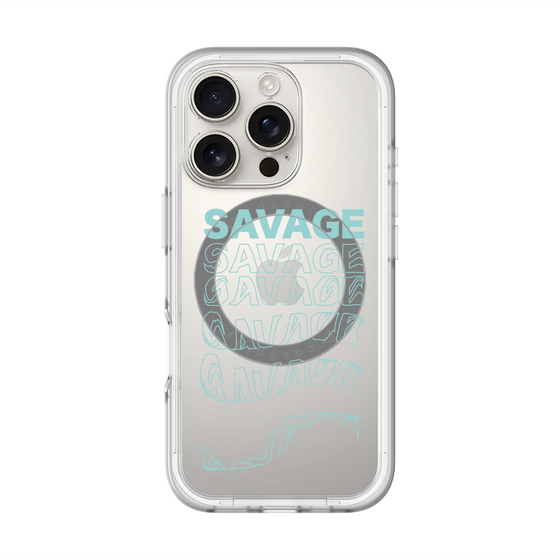 スリムプロテクションプレミアムケース with MagSafe［ SAVAGE Blue ］