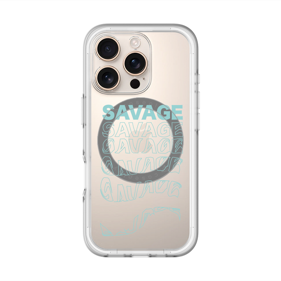 スリムプロテクションプレミアムケース with MagSafe［ SAVAGE Blue ］