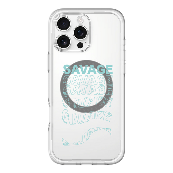 スリムプロテクションプレミアムケース with MagSafe［ SAVAGE Blue ］