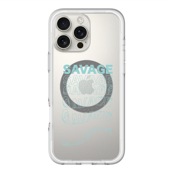 スリムプロテクションプレミアムケース with MagSafe［ SAVAGE Blue ］