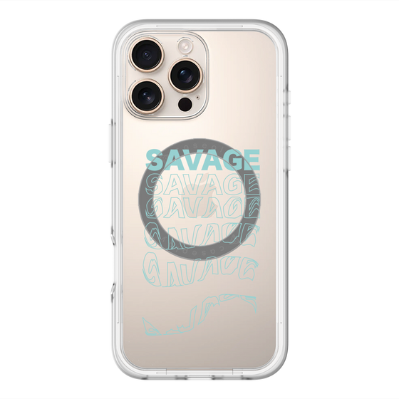 スリムプロテクションプレミアムケース with MagSafe［ SAVAGE Blue ］