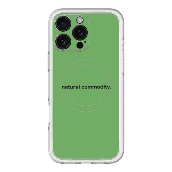 スリムプロテクションプレミアムケース with MagSafe［ NATURAL COMMODITY Green ］