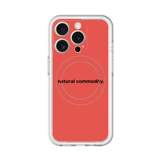 スリムプロテクションプレミアムケース with MagSafe［ NATURAL COMMODITY Red ］
