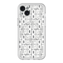 スリムプロテクションプレミアムケース with MagSafe［ LANVIN en Bleu - Logo Pattern - White ］