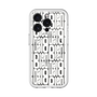 スリムプロテクションプレミアムケース with MagSafe［ LANVIN en Bleu - Logo Pattern - White ］