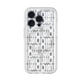 スリムプロテクションプレミアムケース with MagSafe［ LANVIN en Bleu - Logo Pattern - White ］